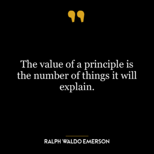 The value of a principle is the number of things it will explain.